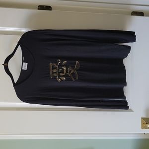 Chicos top with bronze colored sequins